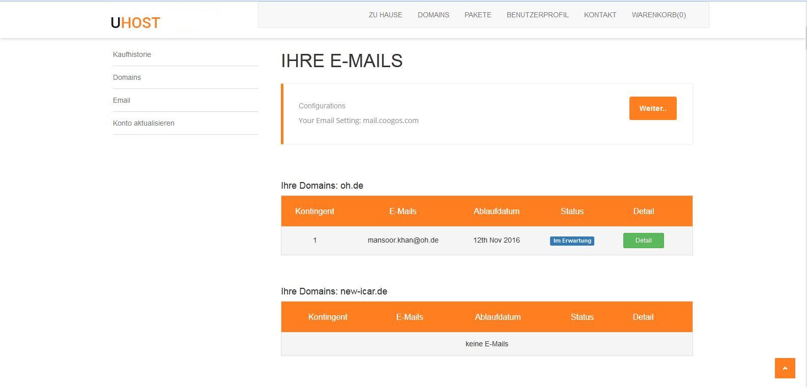 Domain and Email Hosting - An innovative software company